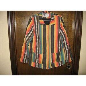 Womens Outback Trading Company Maddox Southwest Aztec Design Zip Snap Jacket M